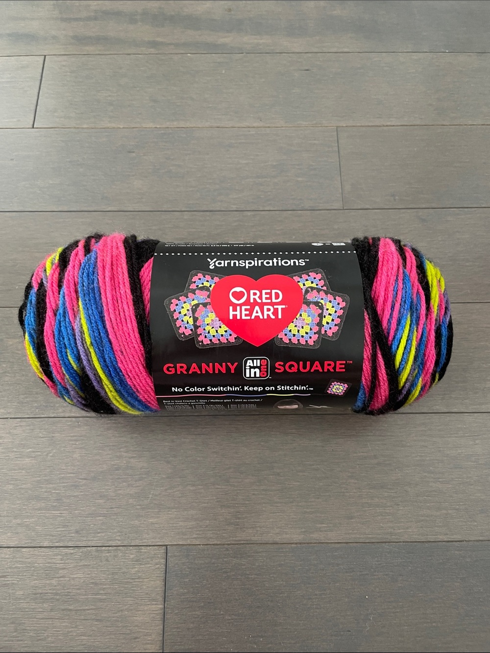 Granny Square Multicolor Acrylic Yarn